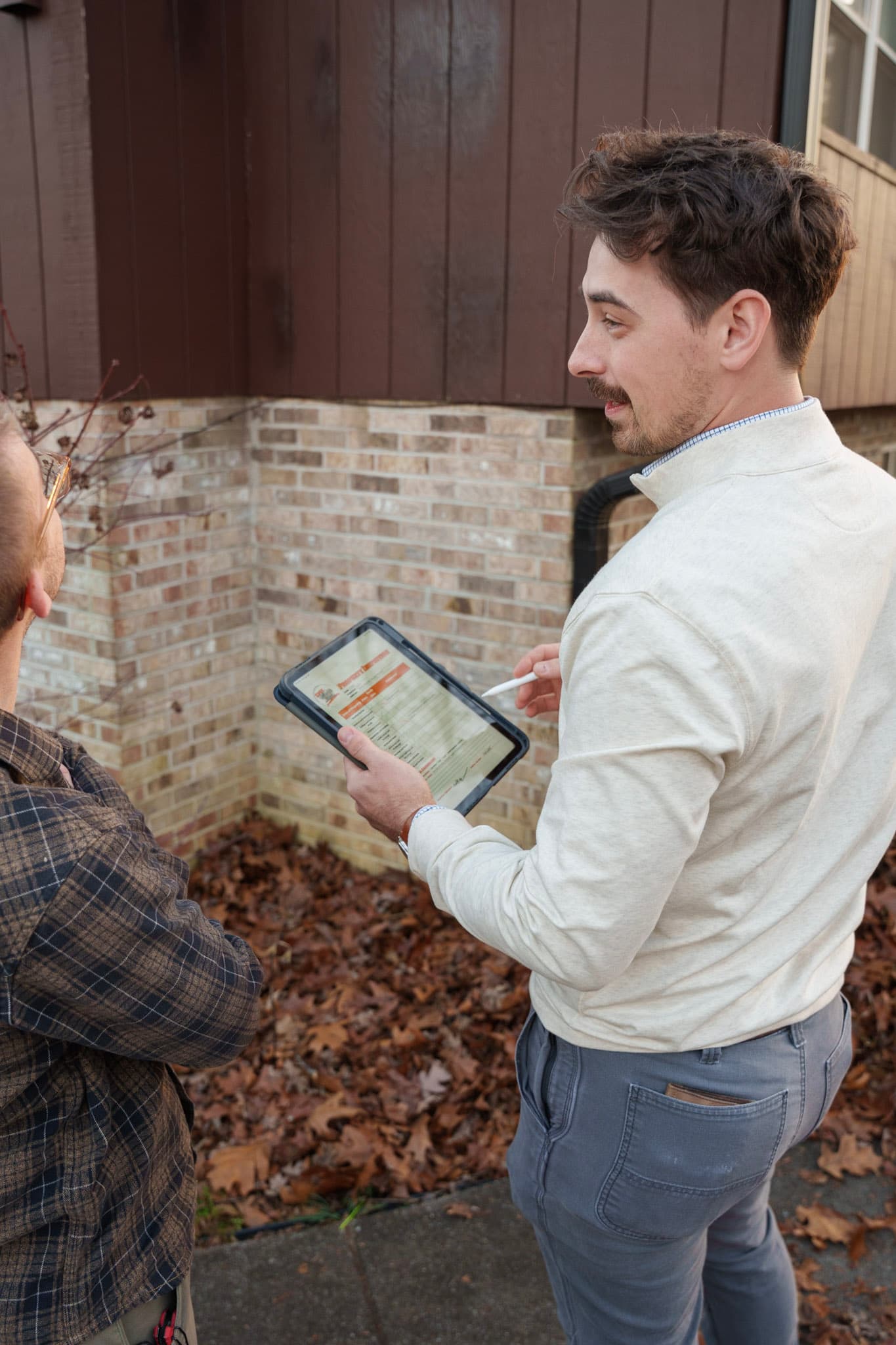 Knox Exterior Care Company consultation with a client